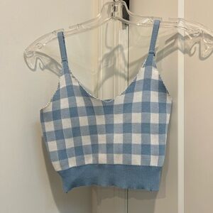 Petal & Pup - Blue Gingham Top (S/M)